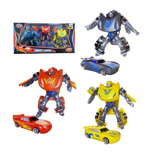 Transformer Robot Carros De Juguete Super Hero 3en1.