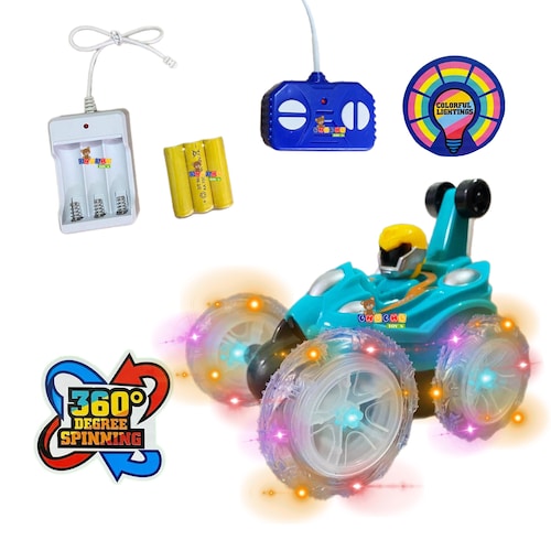 Carro Control Remoto Pila Recargable Con Luz Acrobatico