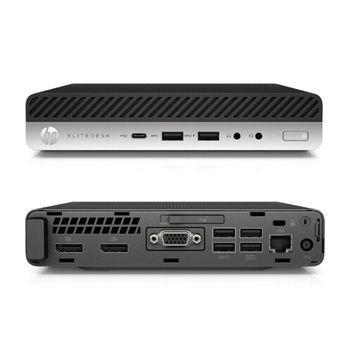 PC HP EliteDesk 800 G4 MINI - Intel Core i7-8ª Gen - 16GB RAM, 512GB SSD - MONITOR 19"- EQUIPO CLASE A, REACONDICIONADO