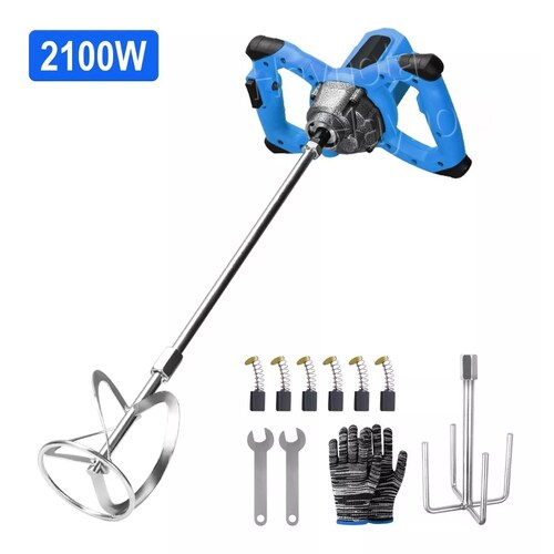 Mezcladora Eléctrica De Pintura Velocidad Ajustable 2100w