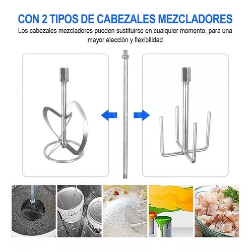 Mezcladora Eléctrica De Pintura Velocidad Ajustable 2100w