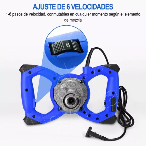 Mezcladora Eléctrica De Pintura Velocidad Ajustable 2100w