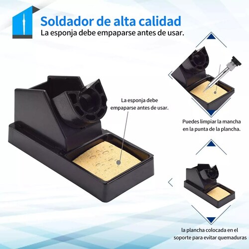 Estación De Soldadura 2 En 1 Pistola De Aire Y Cautín