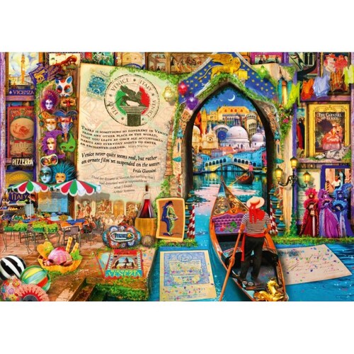 Rompecabezas Life is an Open Book Venice Bluebird 1000 pz