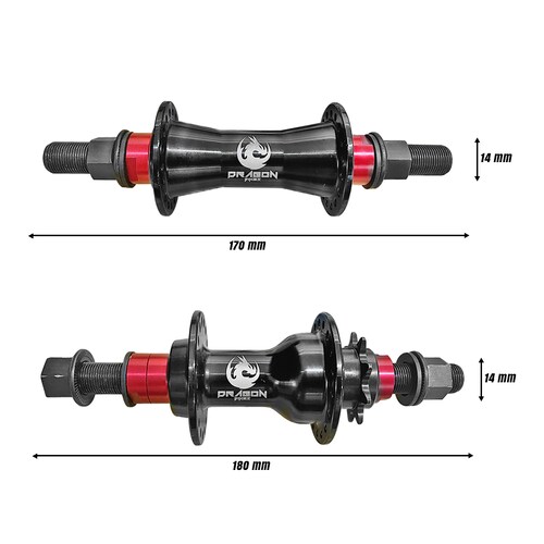 Par Bujes Mazas Bmx Delantera Y Trasera para Bicicleta 36h 14g Baleros Sellados