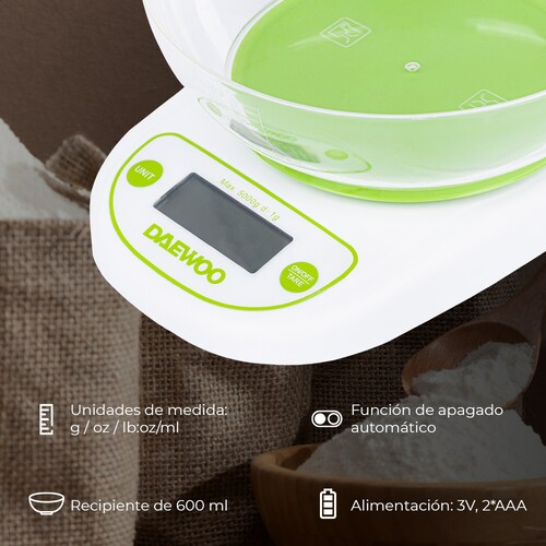 Báscula de cocina digital Daewoo DKS-2054.