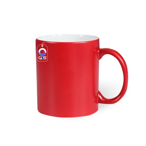Taza mágica mate de 11 oz. para sublimación. (Azul, Rojo, Negro). 12 pza.