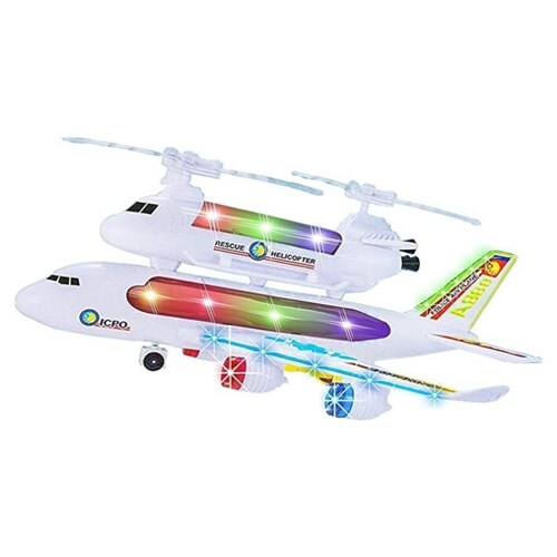 Avion De Rescate Con Luces 4d Y Movimiento Police Air Plane