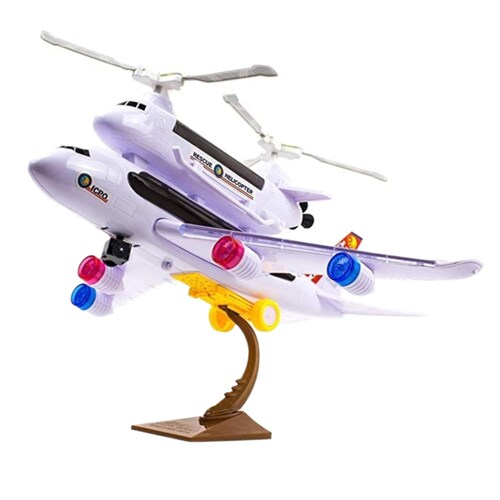 Avion De Rescate Con Luces 4d Y Movimiento Police Air Plane