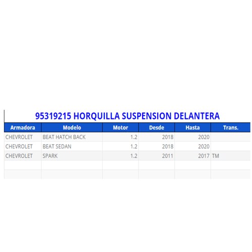 Horquilla suspensión delantera 