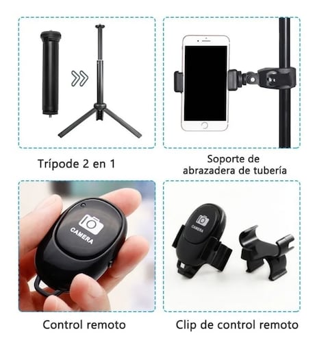 Aro De Luz Axnen Maquillaje Led Con Remoto Tripie Foto Video.