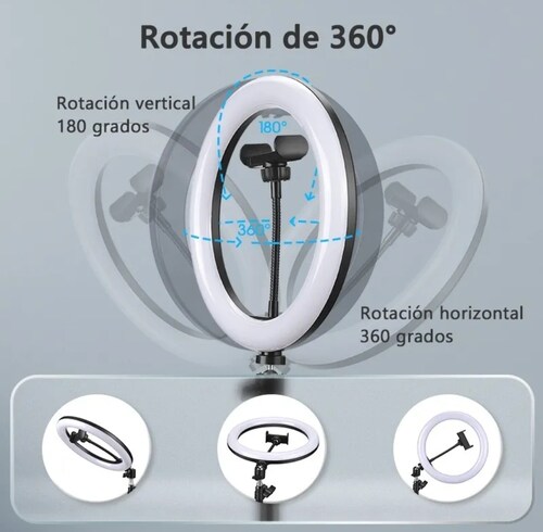 Aro De Luz Axnen Maquillaje Led Con Remoto Tripie Foto Video.