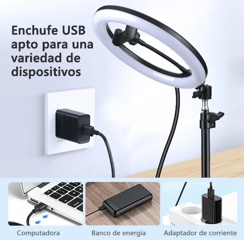 Aro De Luz Axnen Maquillaje Led Con Remoto Tripie Foto Video.