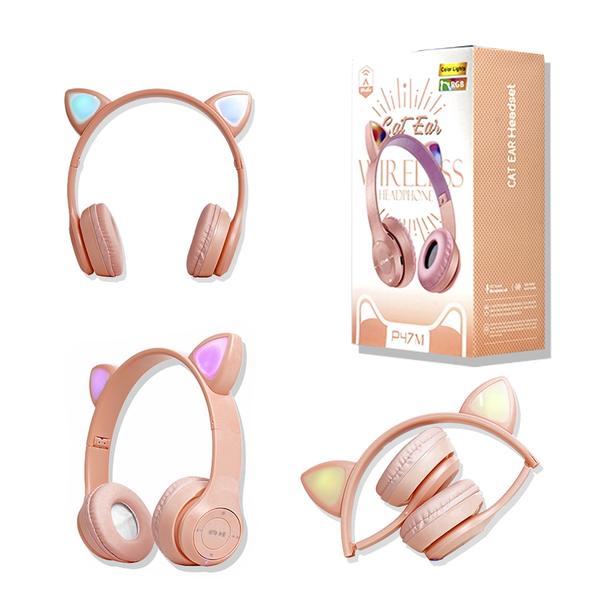 Audifonos de gato discount rosa