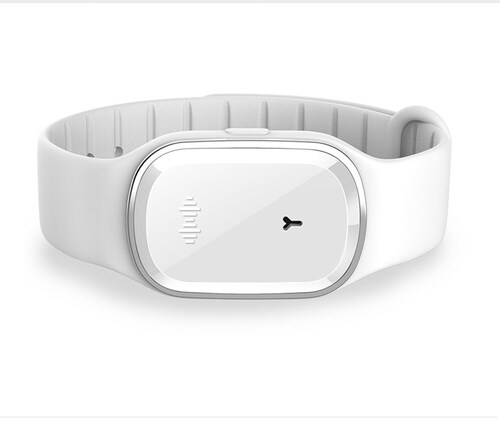 Brazalete Repelente Ultrasónico De Mosquitos Con Reloj Blanco