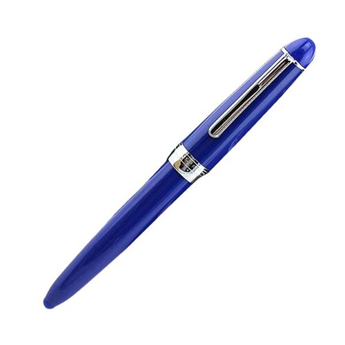 Bolígrafo Tipo Fuente Profesional MXBPL-009-2 1pza 0,5mm Punta Azul 1 Tinta Roja Acero Inoxidable Para Cartucho SmallCartri 3,4mm, BluePearl