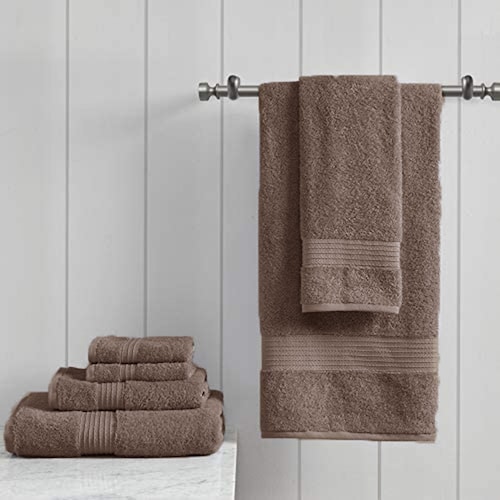 Juego De Toallas Sólidas 100% Algodón Turco 6Pz, Taupe