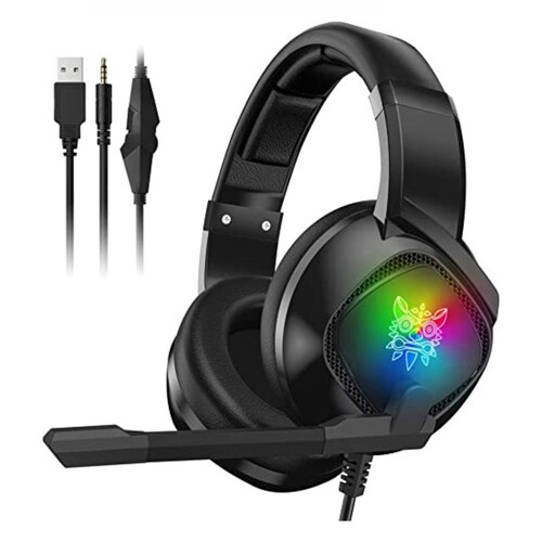 Audífonos alámbricos gamer Gadgets&Fun con luces RGB