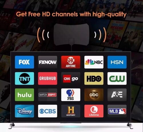 Antena De Tv Digital Hd 1080p Para Interiores Portátil