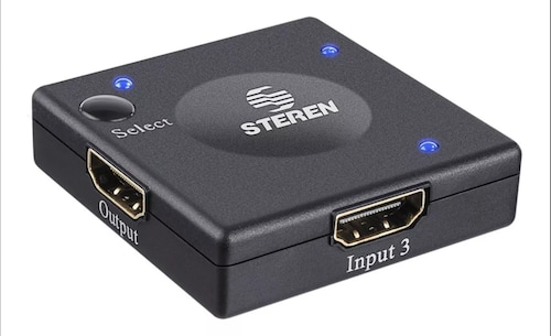 SELECTOR SEMI AUTOMÁTICO HDMI® DE 3 ENTRADAS
