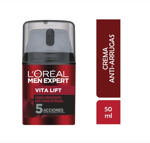Crema Antiarrugas Loreal Hombre Vitalift Men Expert 50 Ml