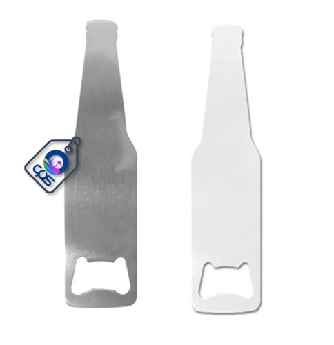 Destapador de acero inoxidable para sublimar en forma de botella (20 pza.)
