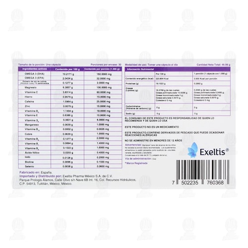 Transvital-E 1.566g c/30 Caps - Médica Depot