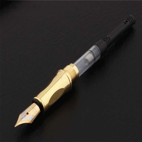 Plumas fuente para Escritura MXIWE-003-1 1pza 0,5mm punta Blanco 1 Tinta Morada Acero Inoxidable Para Cartucho SmallCartri 3,4mm, IceWhite