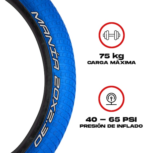 Par Llantas Bmx Bicicleta Freestyle Rodado 20 X 2.30 Azules