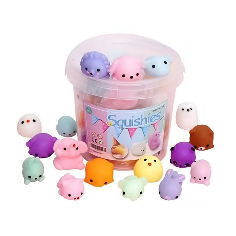 Escuichi Squishy Kawaii Antiestres Mochi Juguete 24 piezas