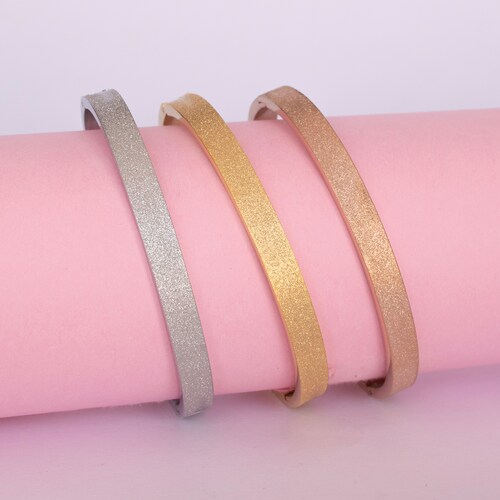 Conjunto de Pulseras Triple de Acero Con Cristales