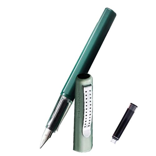 Pluma Fuente de Diseño MXLUX-003 1pza 0,38mm 4mm Verde 1 Tinta Morada Plástico Para Cartucho LargeCartri, LuxGreen