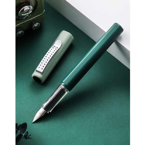 Pluma Fuente de Diseño MXLUX-003 1pza 0,38mm 4mm Verde 1 Tinta Morada Plástico Para Cartucho LargeCartri, LuxGreen