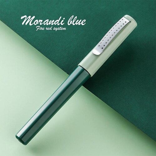 Pluma Fuente de Diseño MXLUX-003 1pza 0,38mm 4mm Verde 1 Tinta Morada Plástico Para Cartucho LargeCartri, LuxGreen