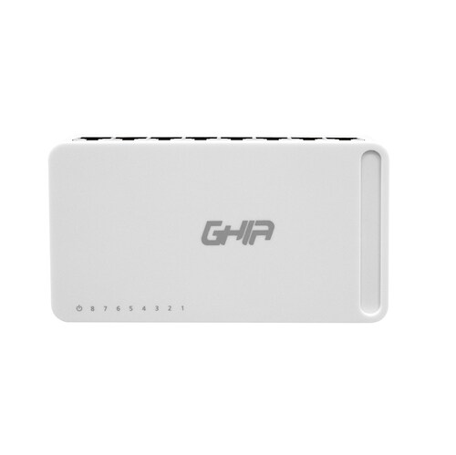 Switch ghia 8 puertos rj45 mbps no administrable auto mdi/mdix half full duplex gigabit redes pc