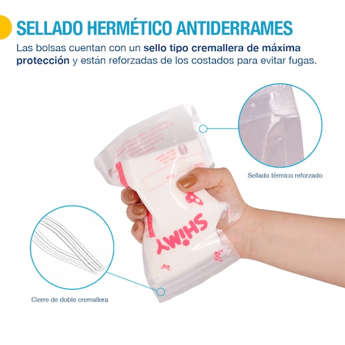 Bolsas para Leche Materna 100 Piezas con Termómetro