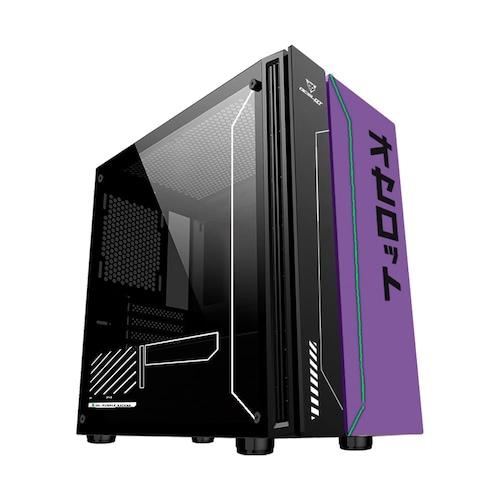 Gabinete Ocelot Gaming Purple Katana mATX, Cristal Templado, sin Fuente, Morado y Negro