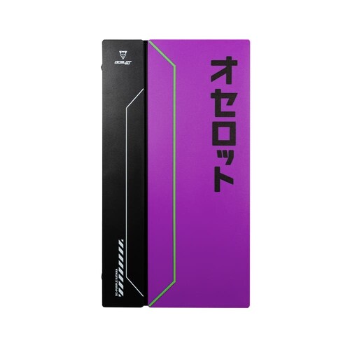 Gabinete Ocelot Gaming Purple Katana mATX, Cristal Templado, sin Fuente, Morado y Negro
