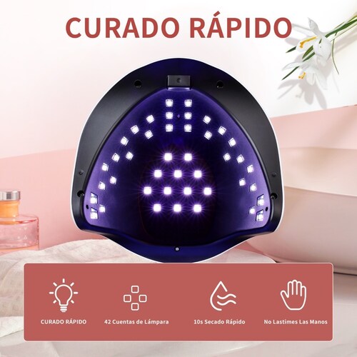 Lámpara De Uñas Led Uv Kit De Uñas Gel Manicure Secador 168w