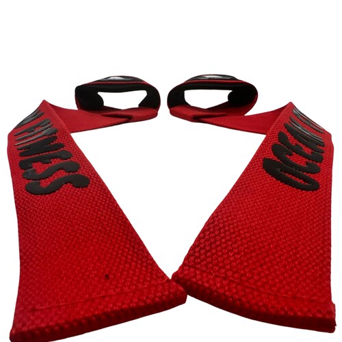 Straps rojos con muñequera para levantamiento de pesas – elite fitness mx