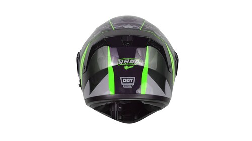 Casco KOV Wrap Verde ABATIBLE Certificado Dot para Moto