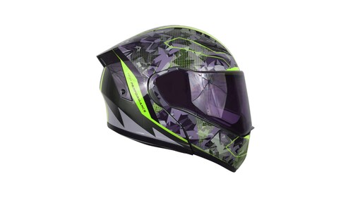Casco KOV Wrap Verde ABATIBLE Certificado Dot para Moto
