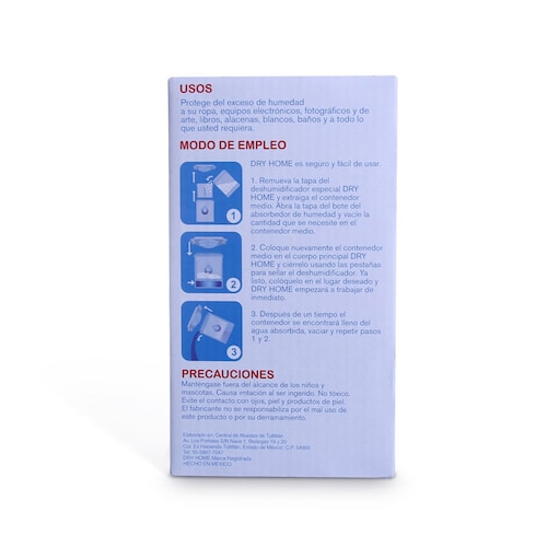 Deshumidificador Dry Home 646306 Contenido 3.5 Kg CST
