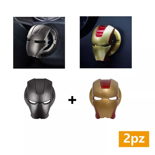 Duo Funda Protectora Para Botón De Arranque Iron Man Acero 