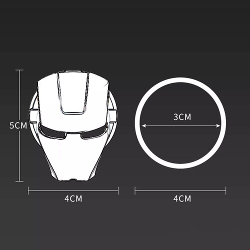 Duo Funda Protectora Para Botón De Arranque Iron Man Acero 