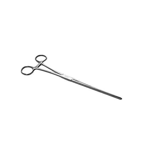 Pinza Kocher Recta Intestinal 9cm Plateado Hergom Premium.