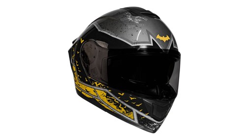  CASCO KOV BATMAN ZERO AMARILLO ABATIBLE CON LED DC COMICS CERTIFICADO DOT
