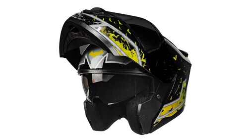  CASCO KOV BATMAN ZERO AMARILLO ABATIBLE CON LED DC COMICS CERTIFICADO DOT