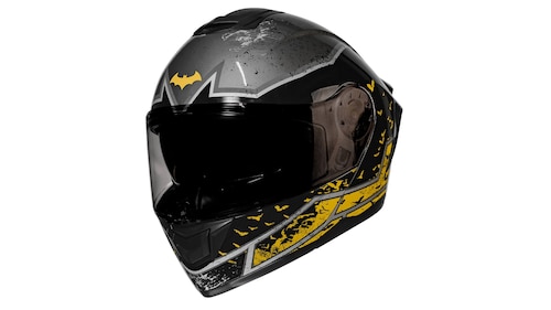  CASCO KOV BATMAN ZERO AMARILLO ABATIBLE CON LED DC COMICS CERTIFICADO DOT