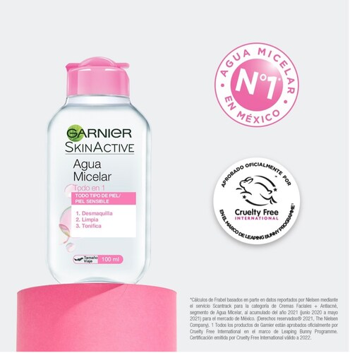 Agua Micelar Garnier Desmaquillante + Hidrante 100ml